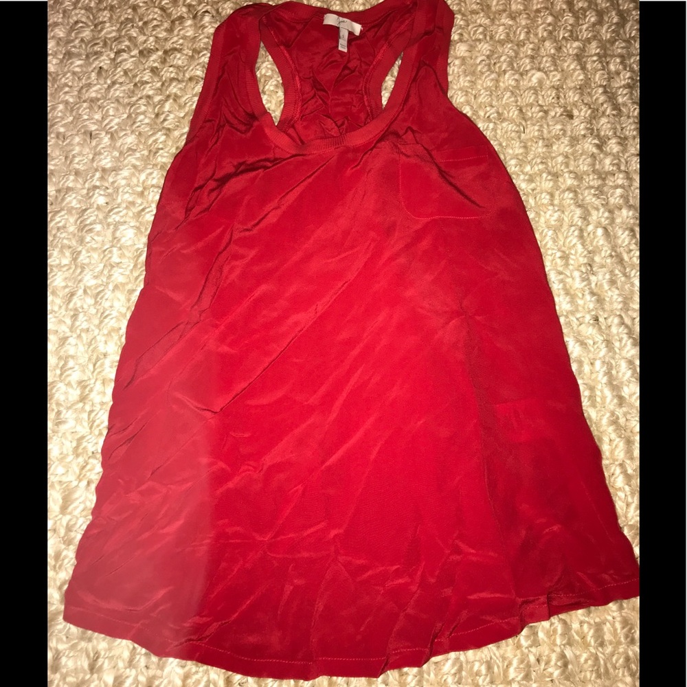 Joie racerback red silk top - size SMALL